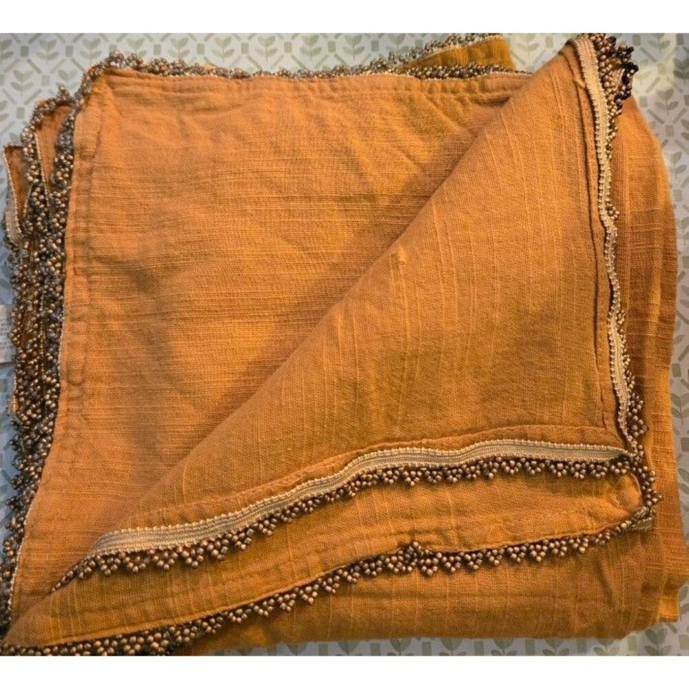 6 Pier1 Cotton Table Napkins With Beaded Edges